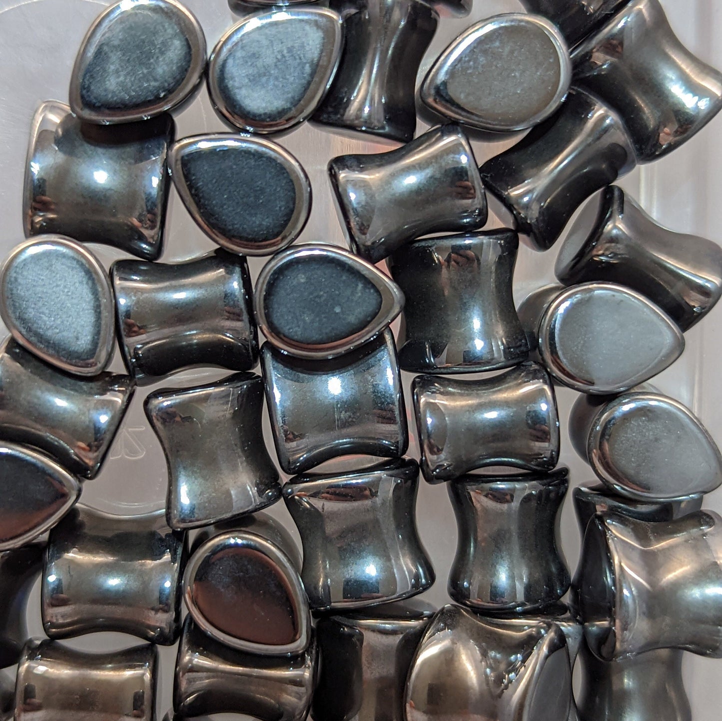 Teardrop Hematite Stone Plugs