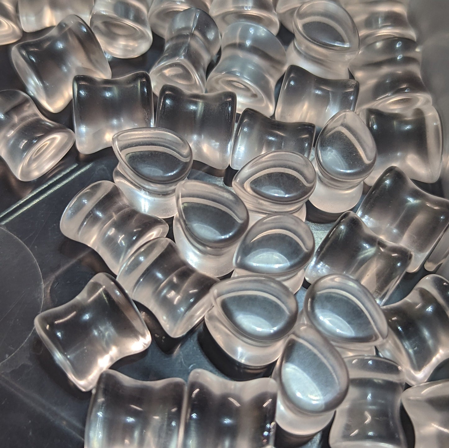 Teardrop Crystal Glass Plugs
