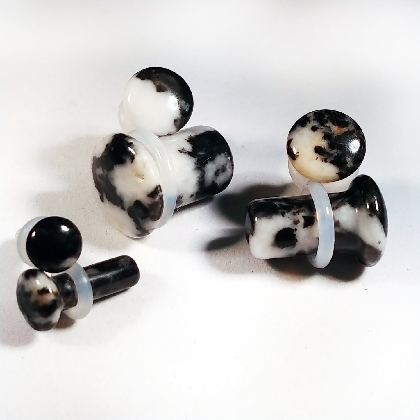 Zebra Stone Single Flare Plugs