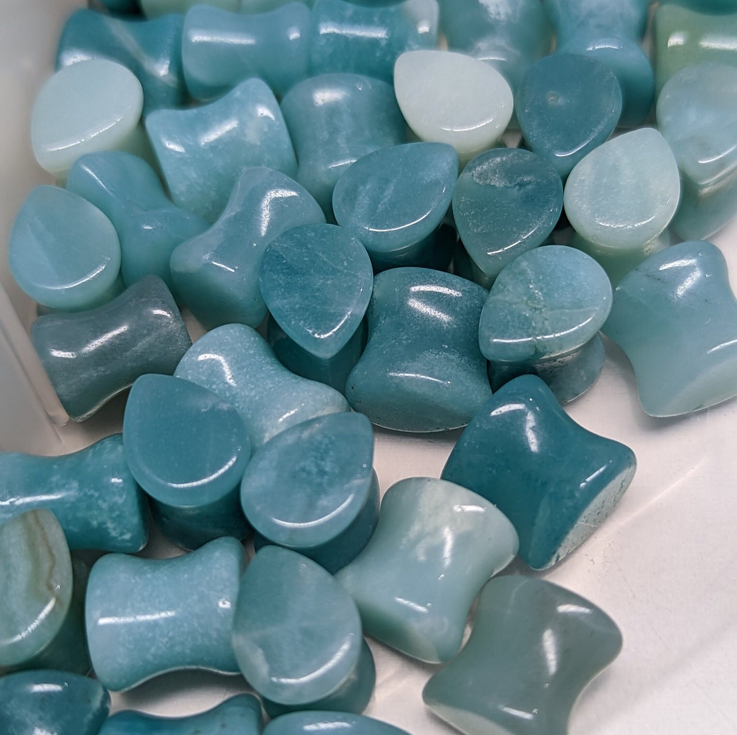 Teardrop Amazonite Stone Plugs