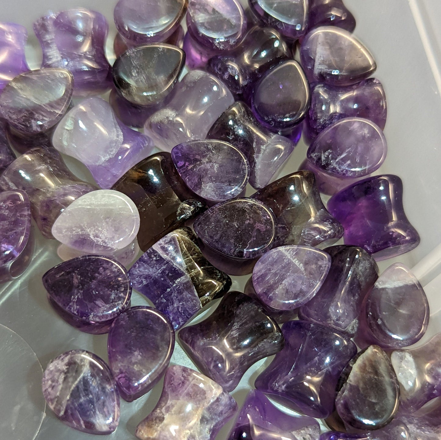 Teardrop Amethyst Stone Plugs