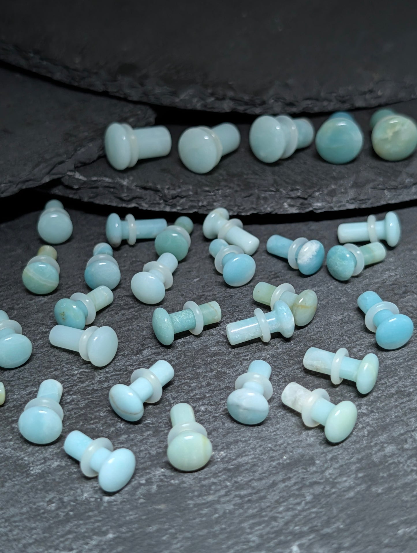 Amazonite Single Flare Stone Plugs