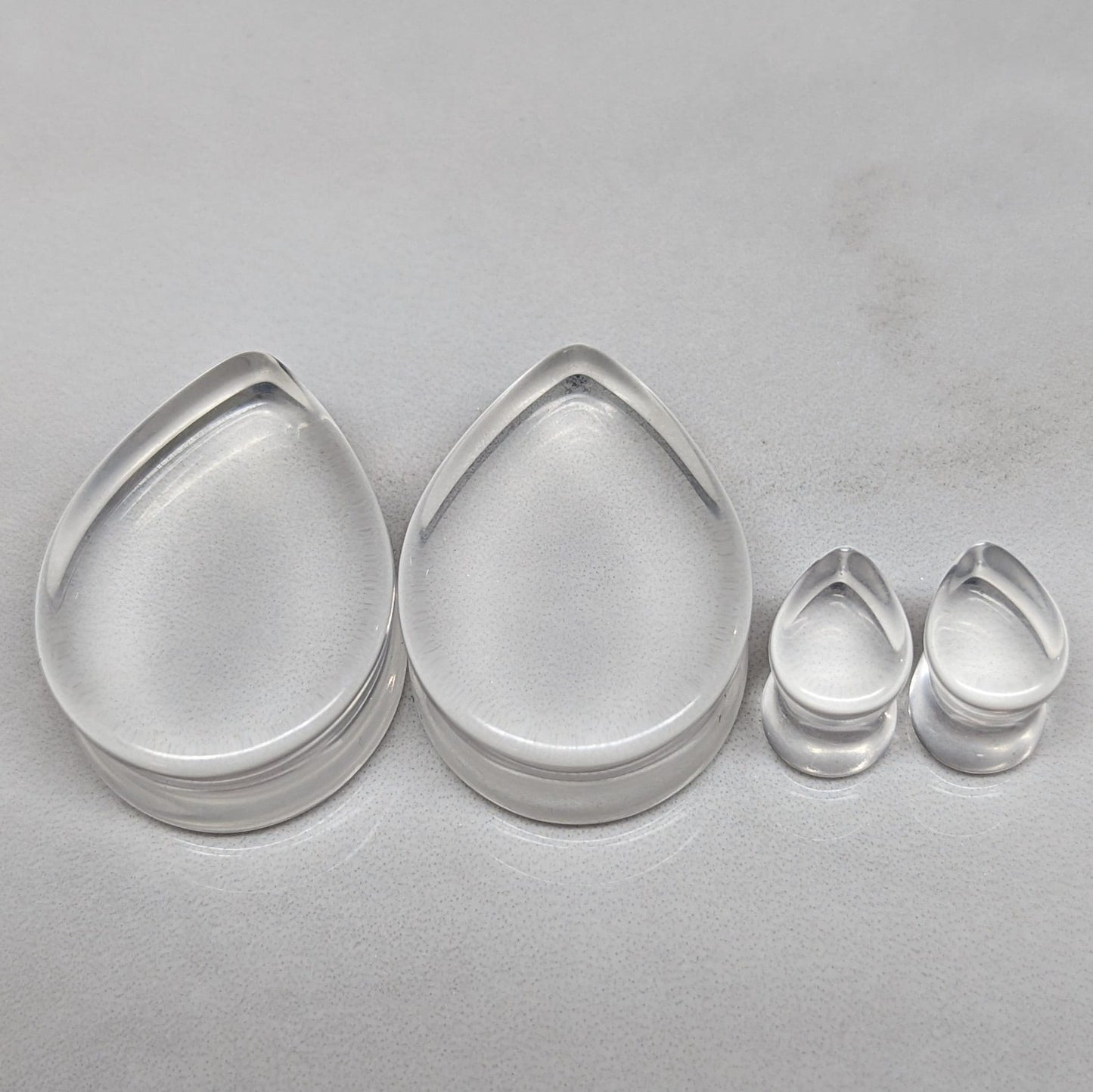 Teardrop Crystal Glass Plugs