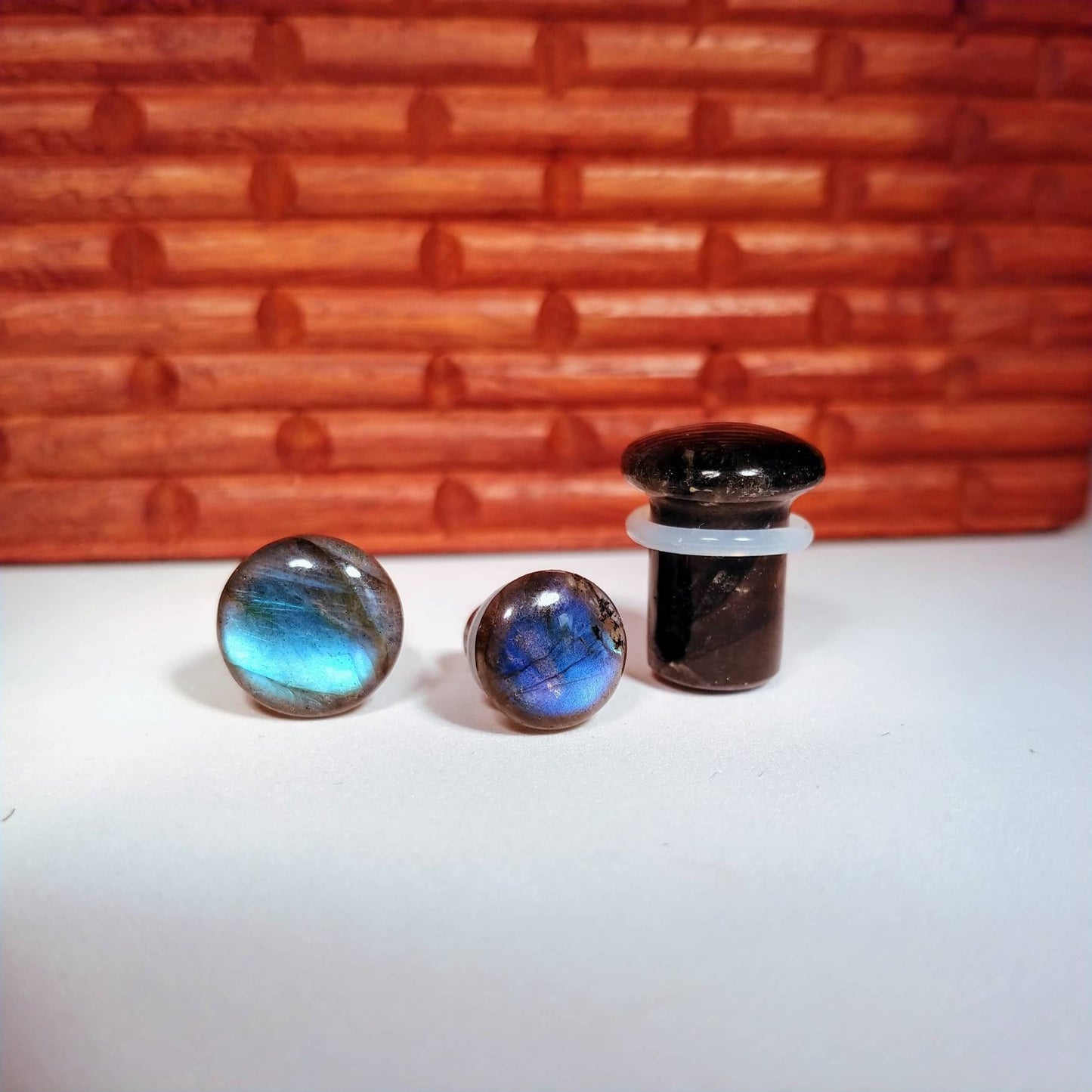 Labradorite Single Flare Stone Plugs