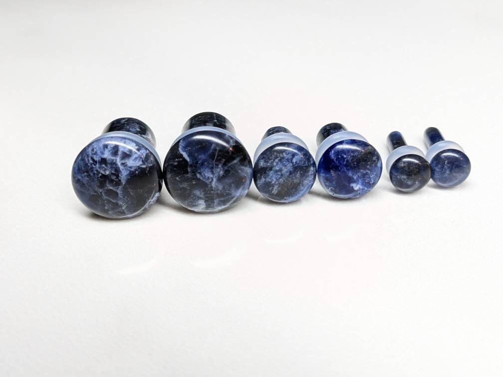Sodalite Single Flare Stone Plugs