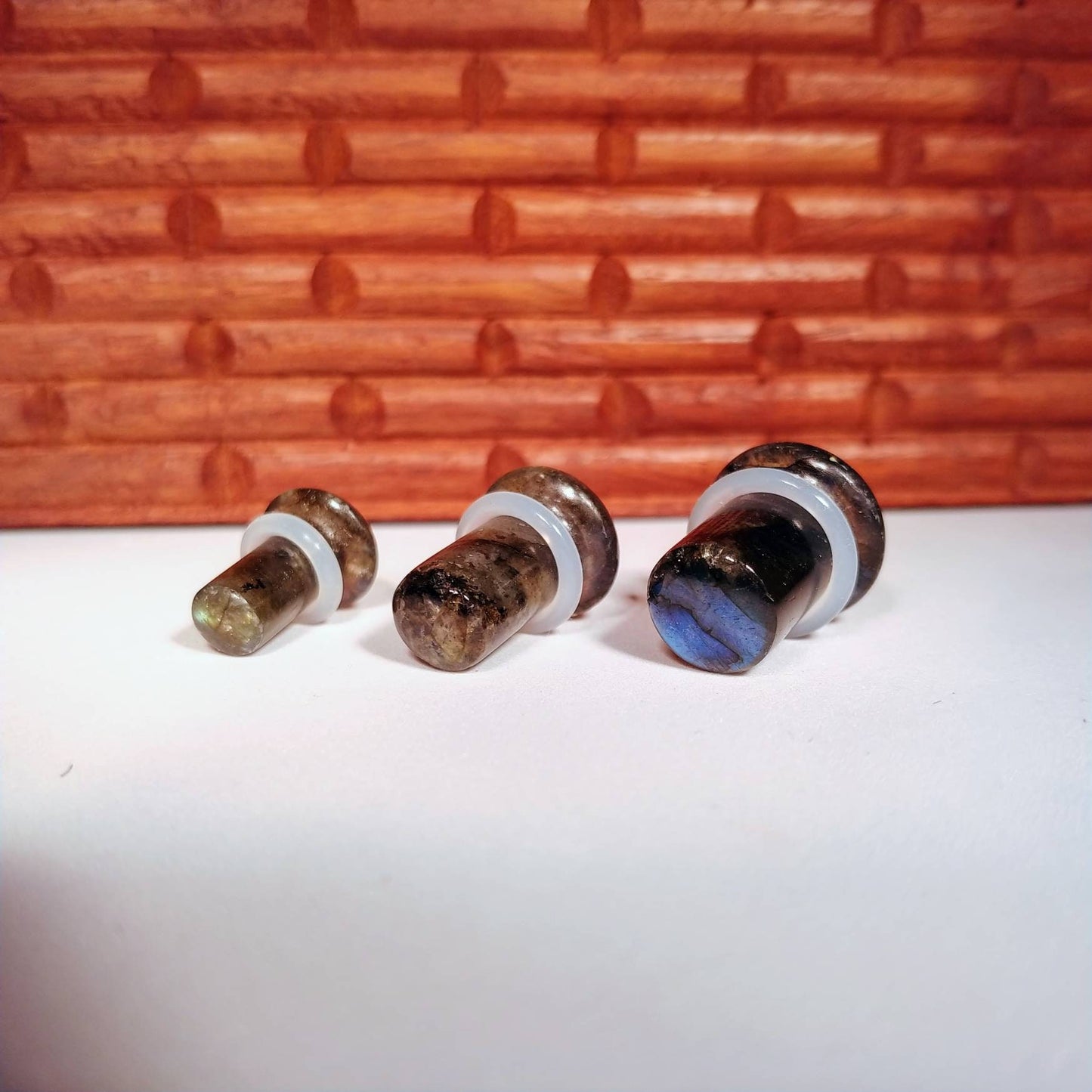 Labradorite Single Flare Stone Plugs