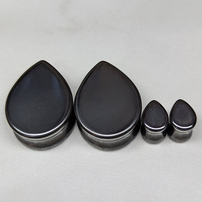 Teardrop Hematite Stone Plugs