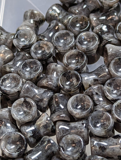 Concave Larvikite Stone Plugs