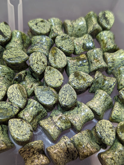 Teardrop Serpentine Jasper Stone Plugs