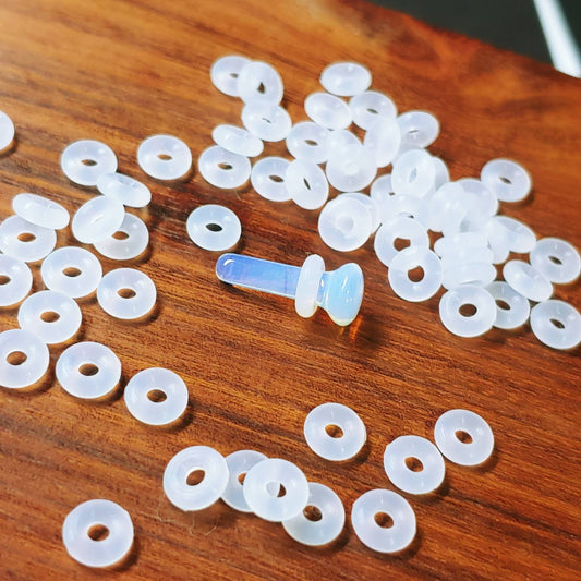10 Replacement Silicone O-Rings For Single Flare Plugs