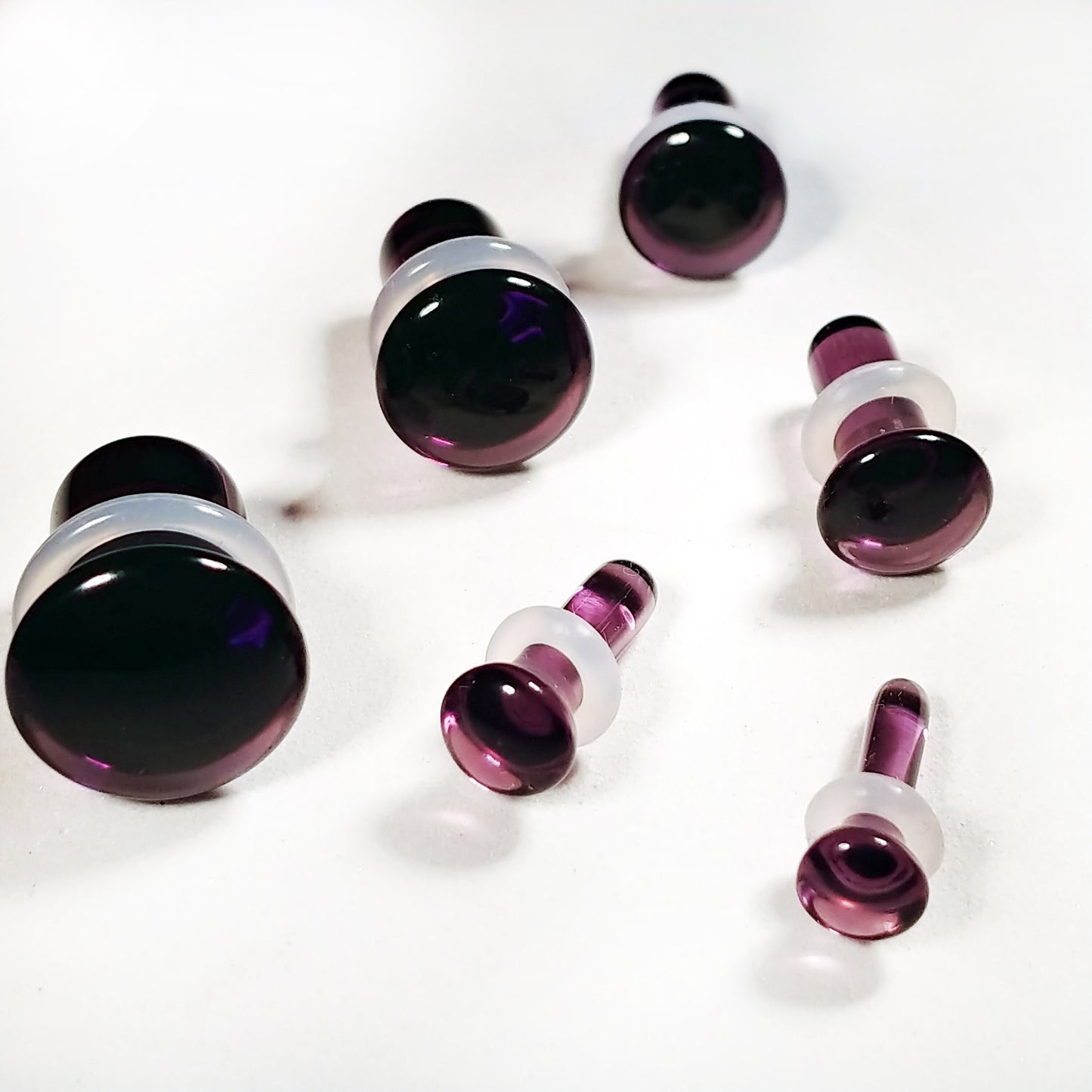 Dark Purple Single Flare Glass Plugs