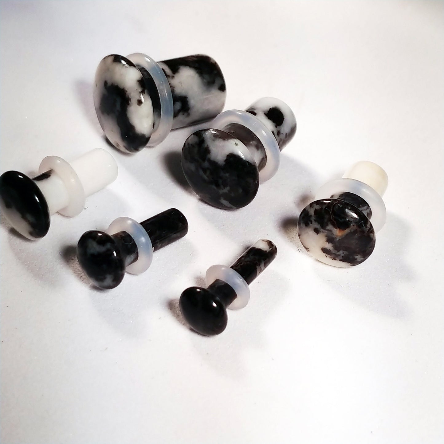 Zebra Stone Single Flare Plugs