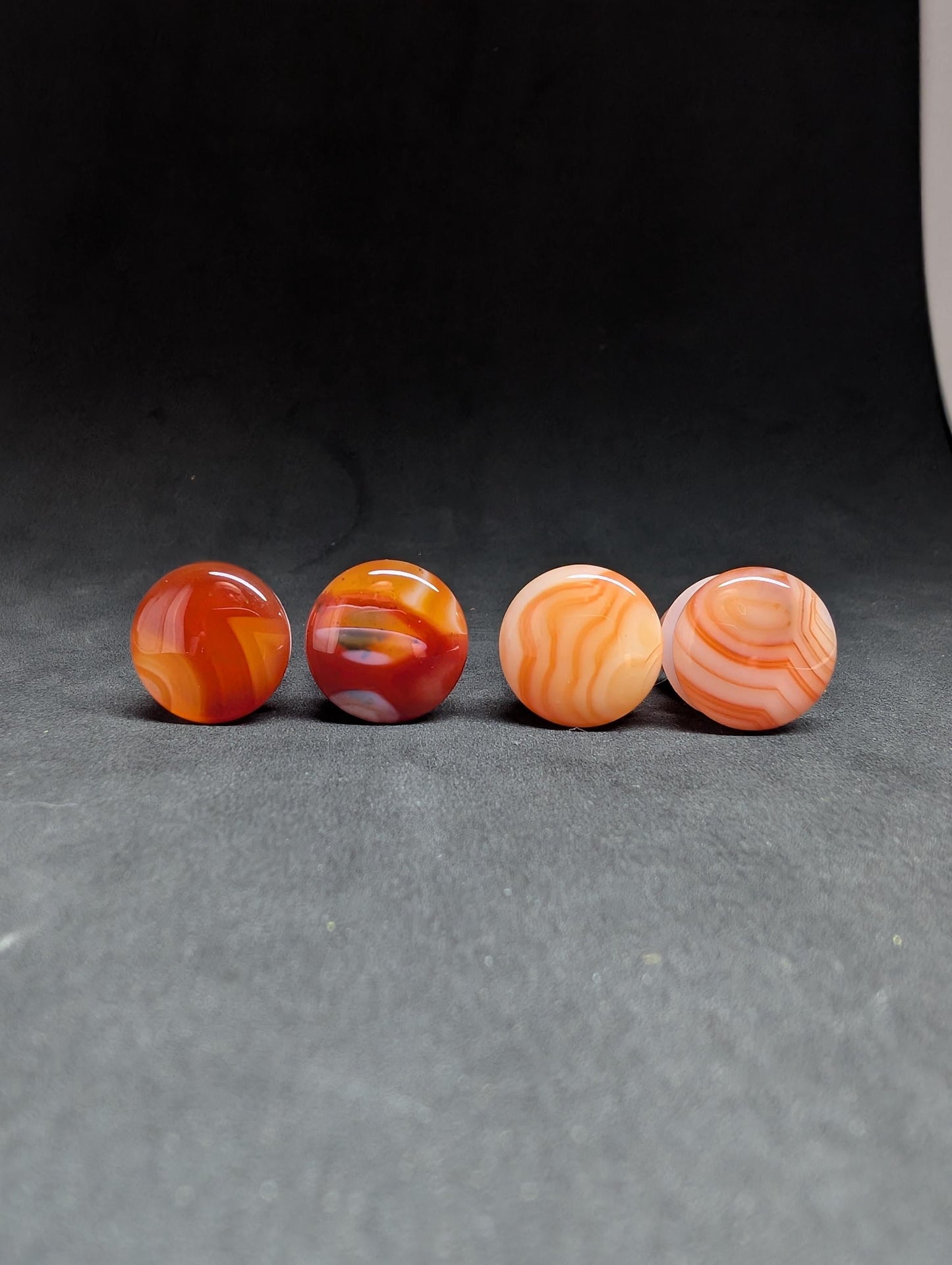 Red Agate Single Flare Stone Plugs