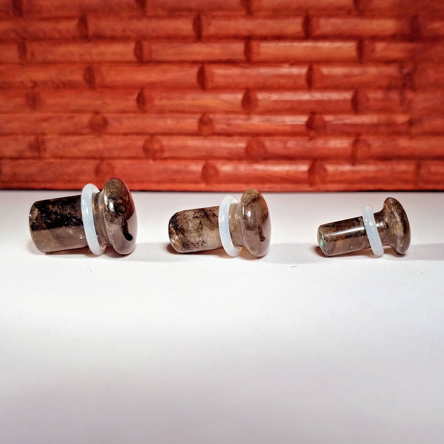 Labradorite Single Flare Stone Plugs