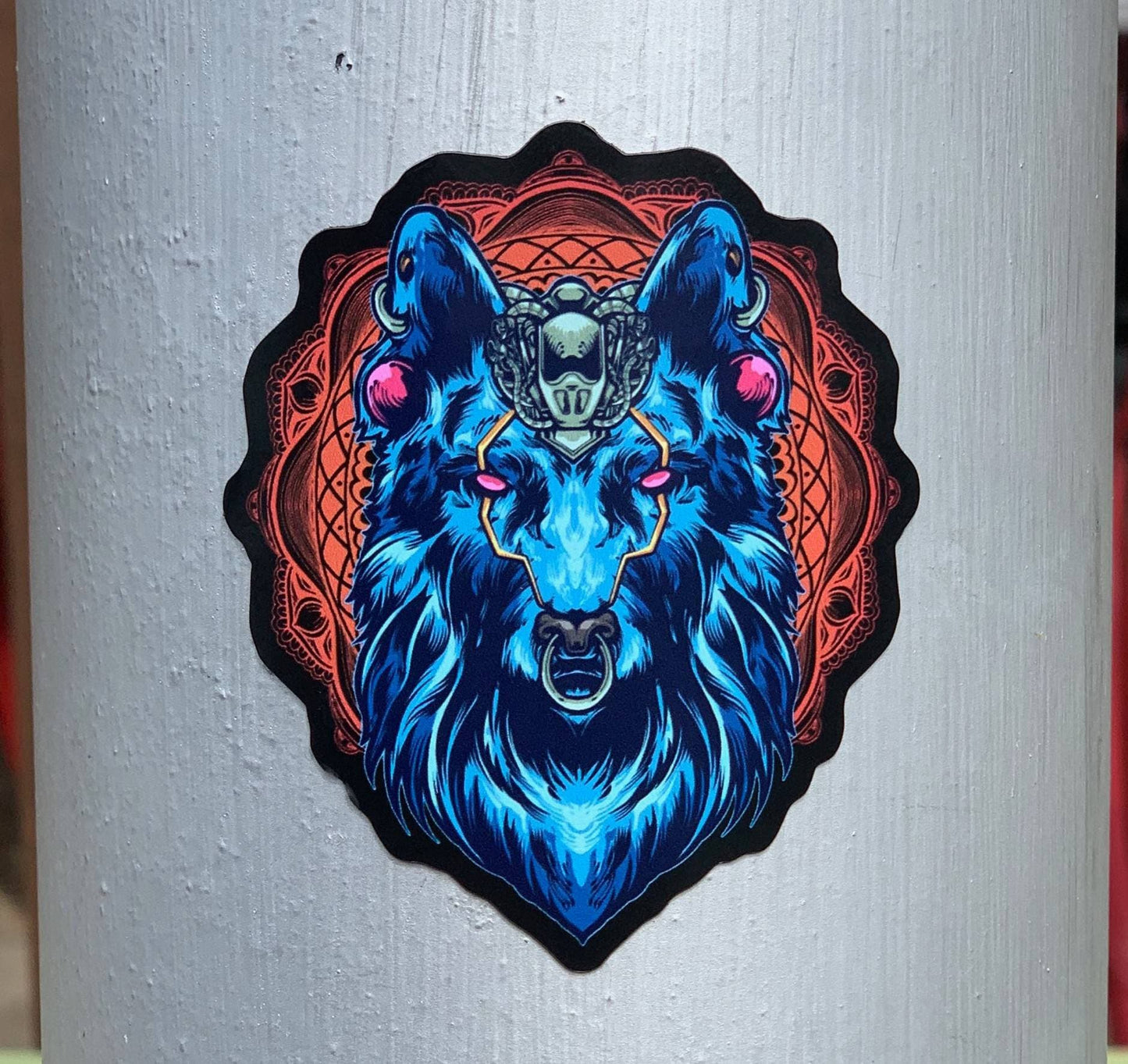Bio-Wolf Magnet 3"