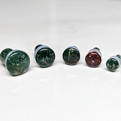 Indian Bloodstone Stone Single Flare Plugs