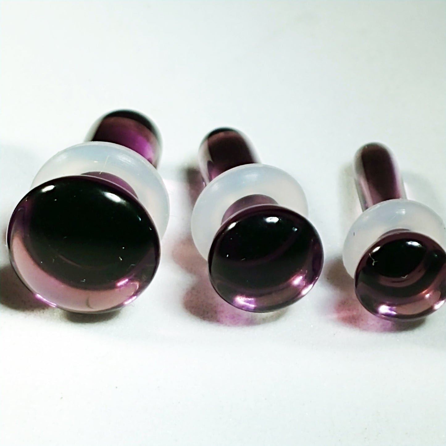 Dark Purple Single Flare Glass Plugs