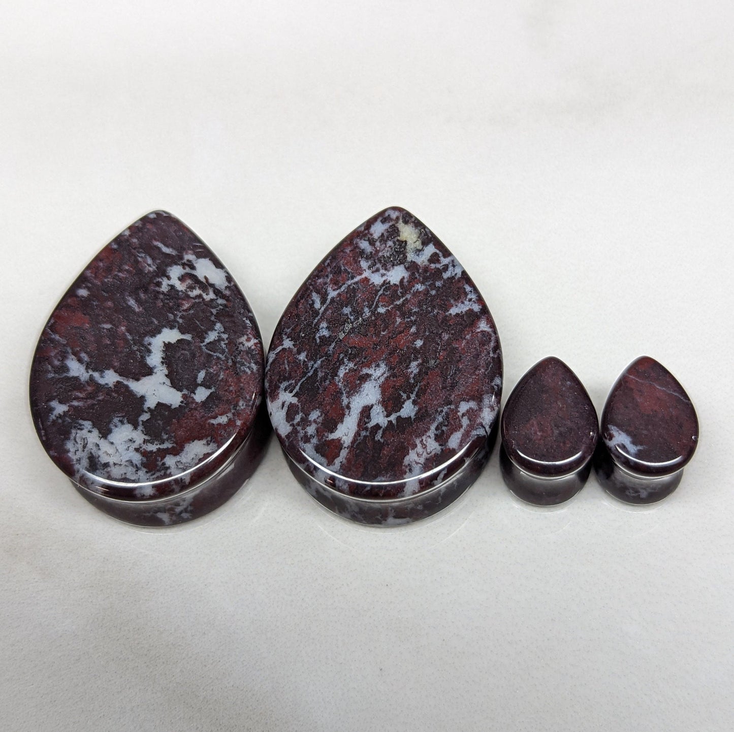 Teardrop Chicken Blood Stone Plugs