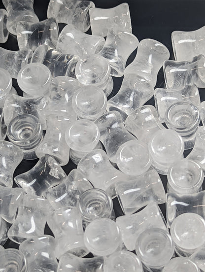 Concave Crystal Glass Plugs