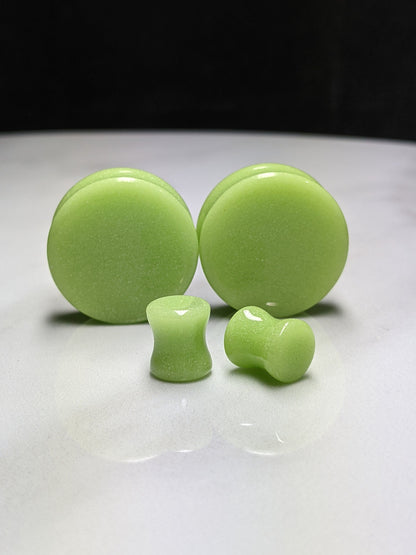 Classic Double Flare Glow Glass Plugs