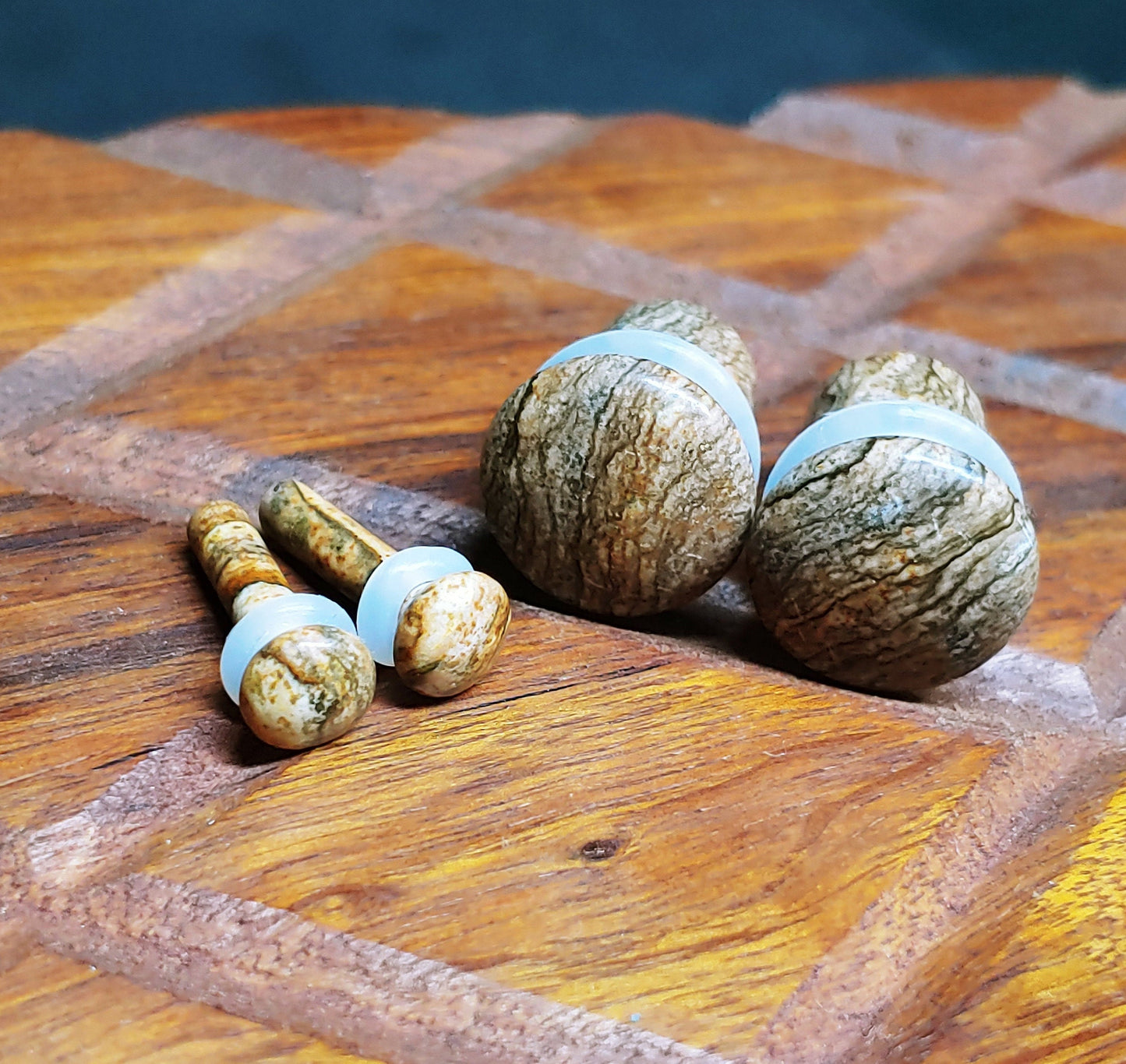Picture Jasper Single Flare Stone Plugs