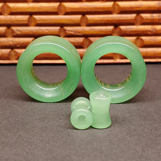 Green Aventurine Tunnels for stretched ears.