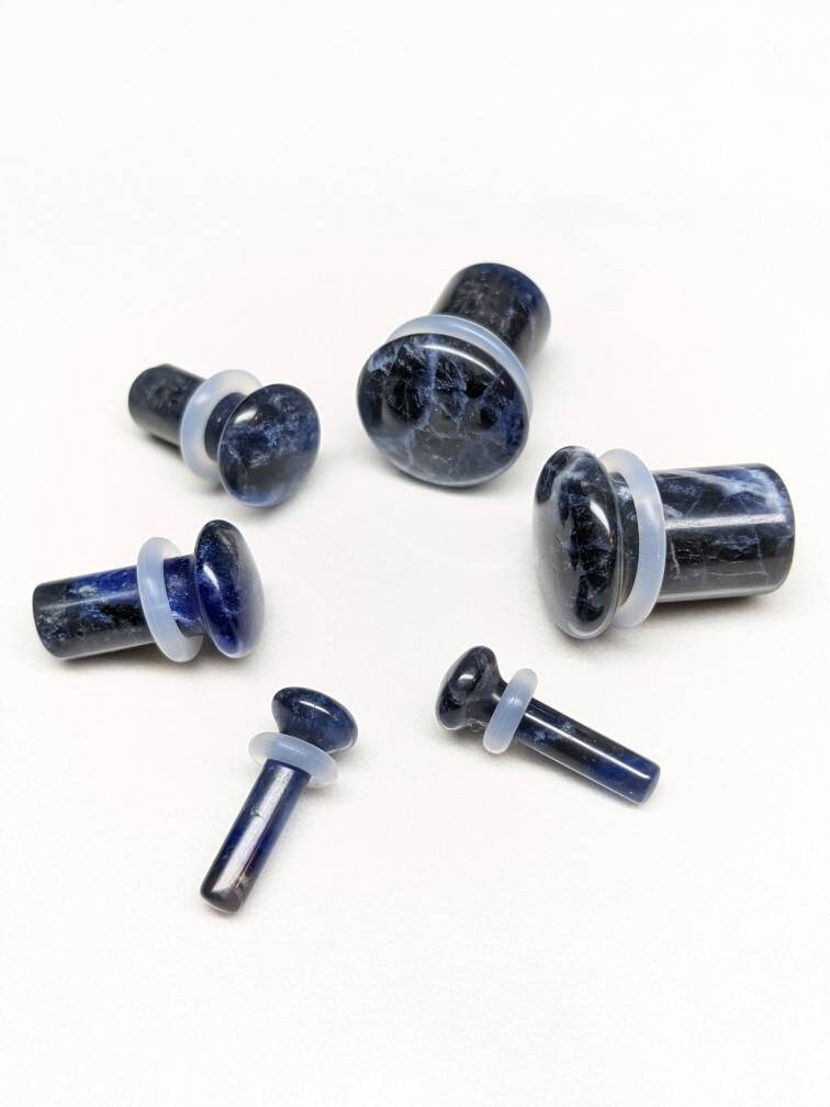 Sodalite Single Flare Stone Plugs