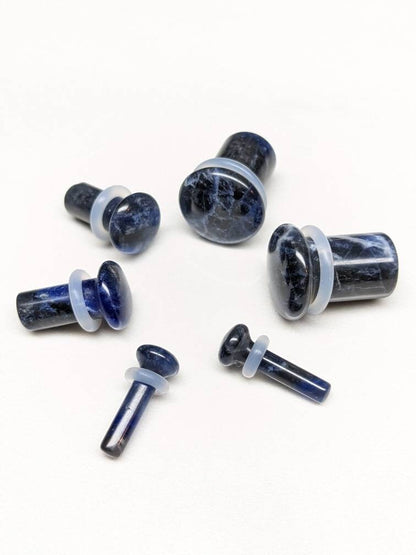 Sodalite Single Flare Stone Plugs