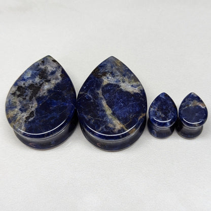 Teardrop Sodalite Stone Plugs
