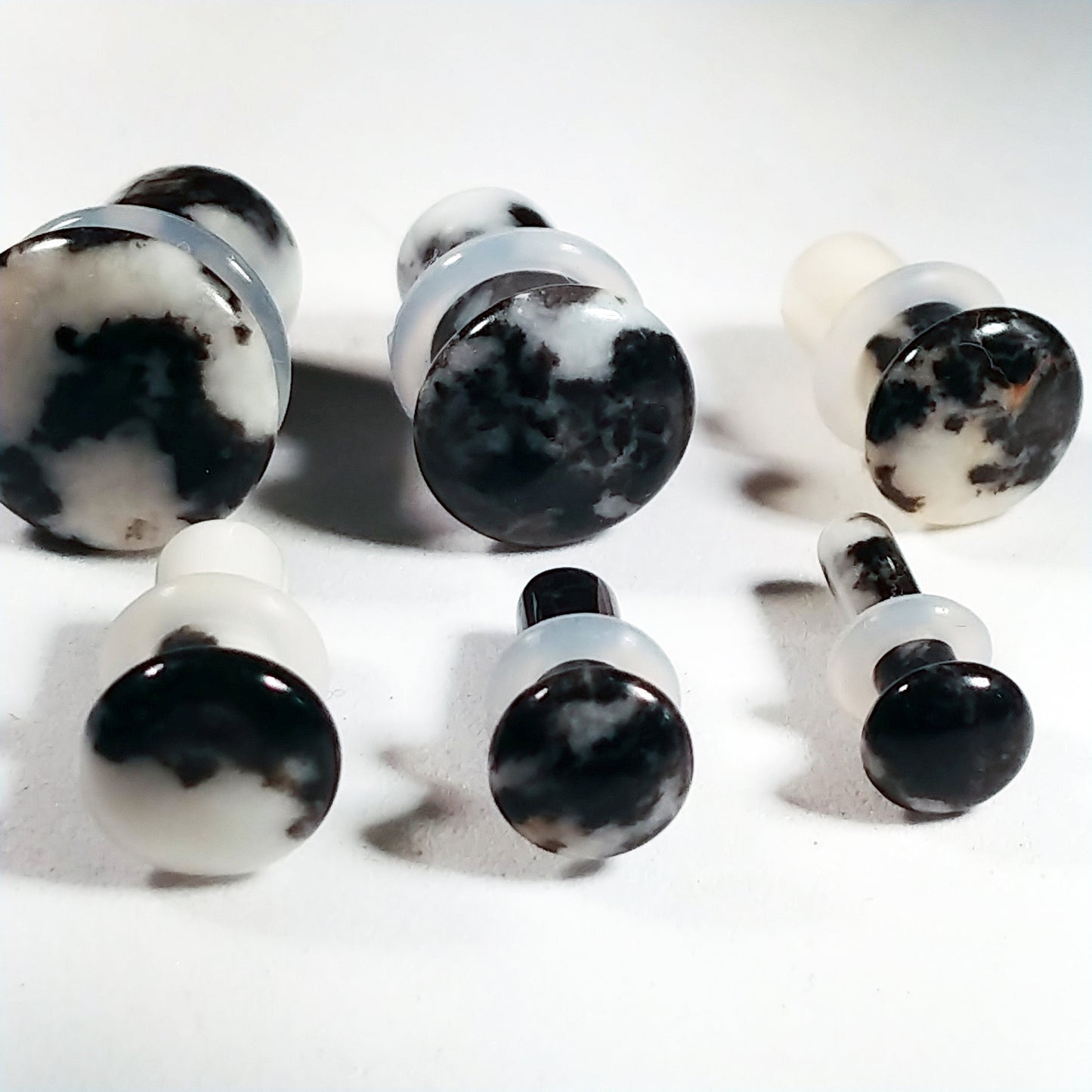 Zebra Stone Single Flare Plugs