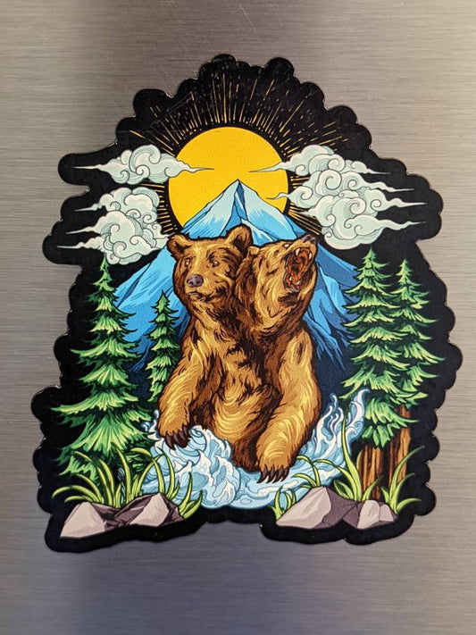 Two Headed Bear Magnet! 3"