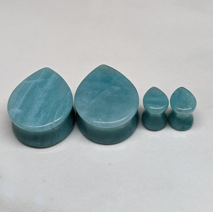 Teardrop Amazonite Stone Plugs