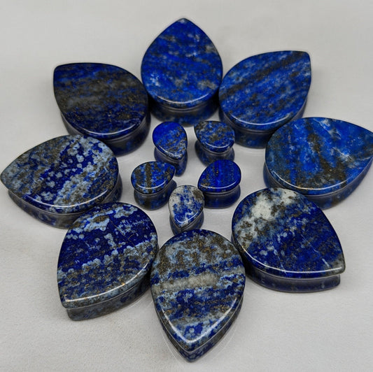 Teardrop Lapis Lazuli Stone Plugs
