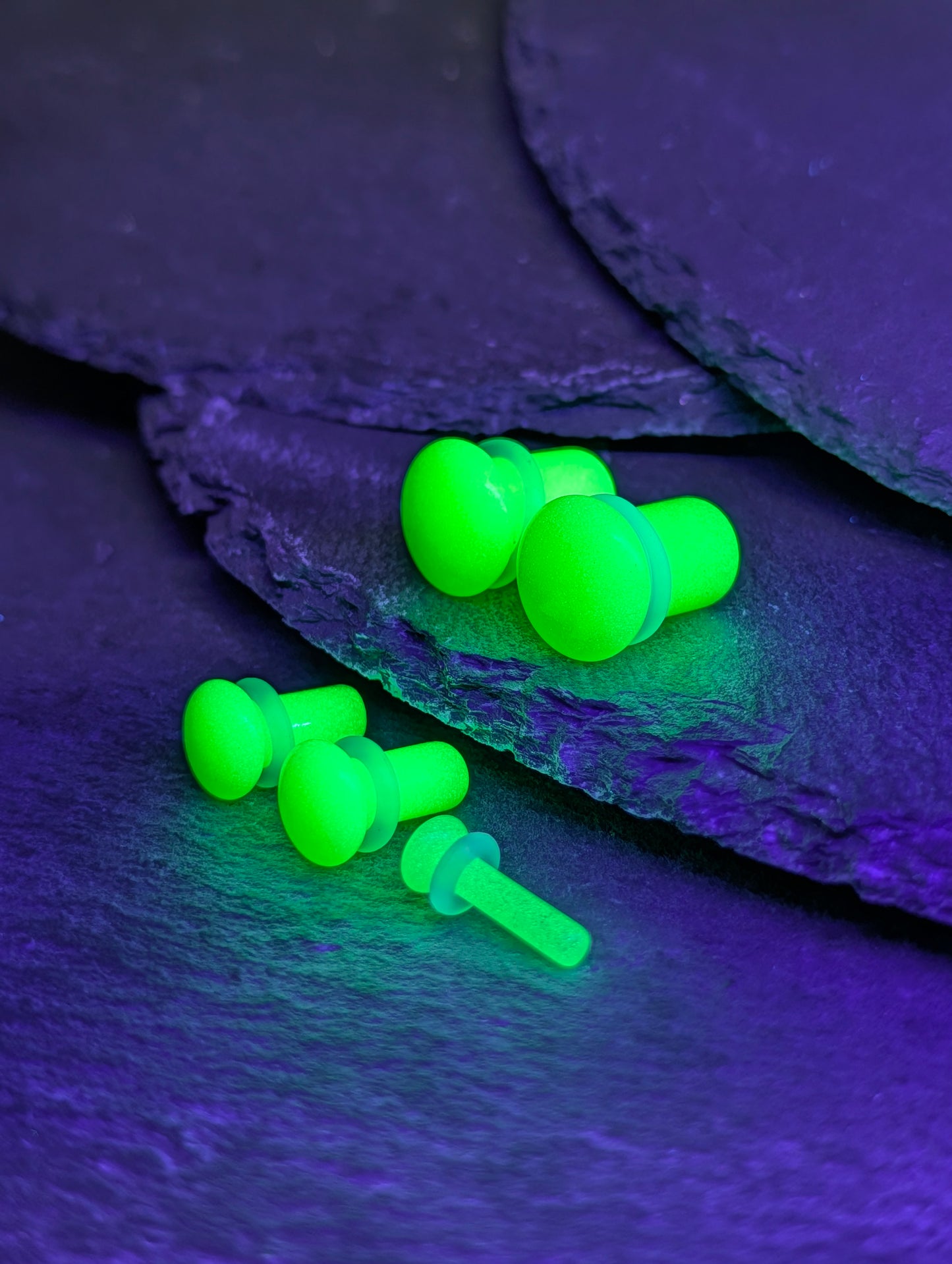 Glow Glass Single Flare Plugs