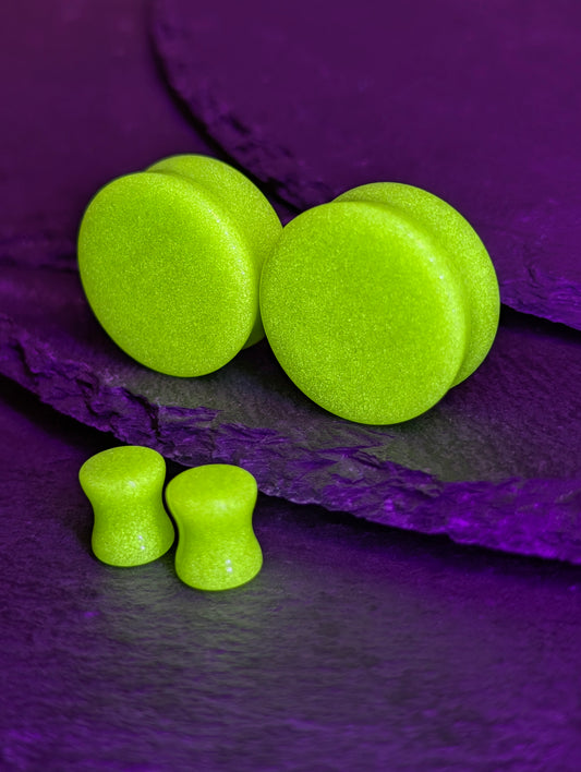 Concave Glow Glass Plugs